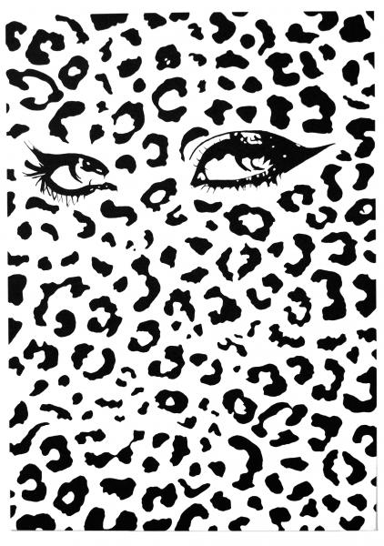 leopard veiled face